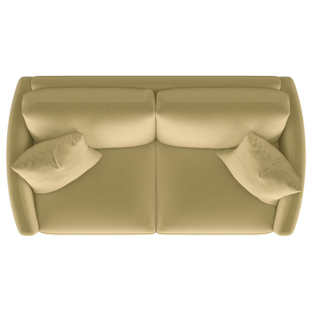 Corliss Camel Velvet Curved Track Arm Loveseat from Coaster - Luna Furniture