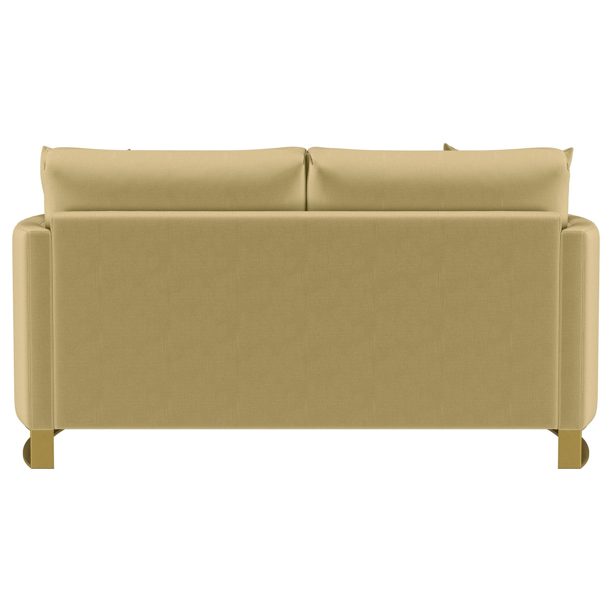 Corliss Camel Velvet Curved Track Arm Loveseat from Coaster - Luna Furniture