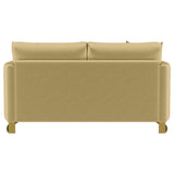 Corliss Camel Velvet Curved Track Arm Loveseat from Coaster - Luna Furniture