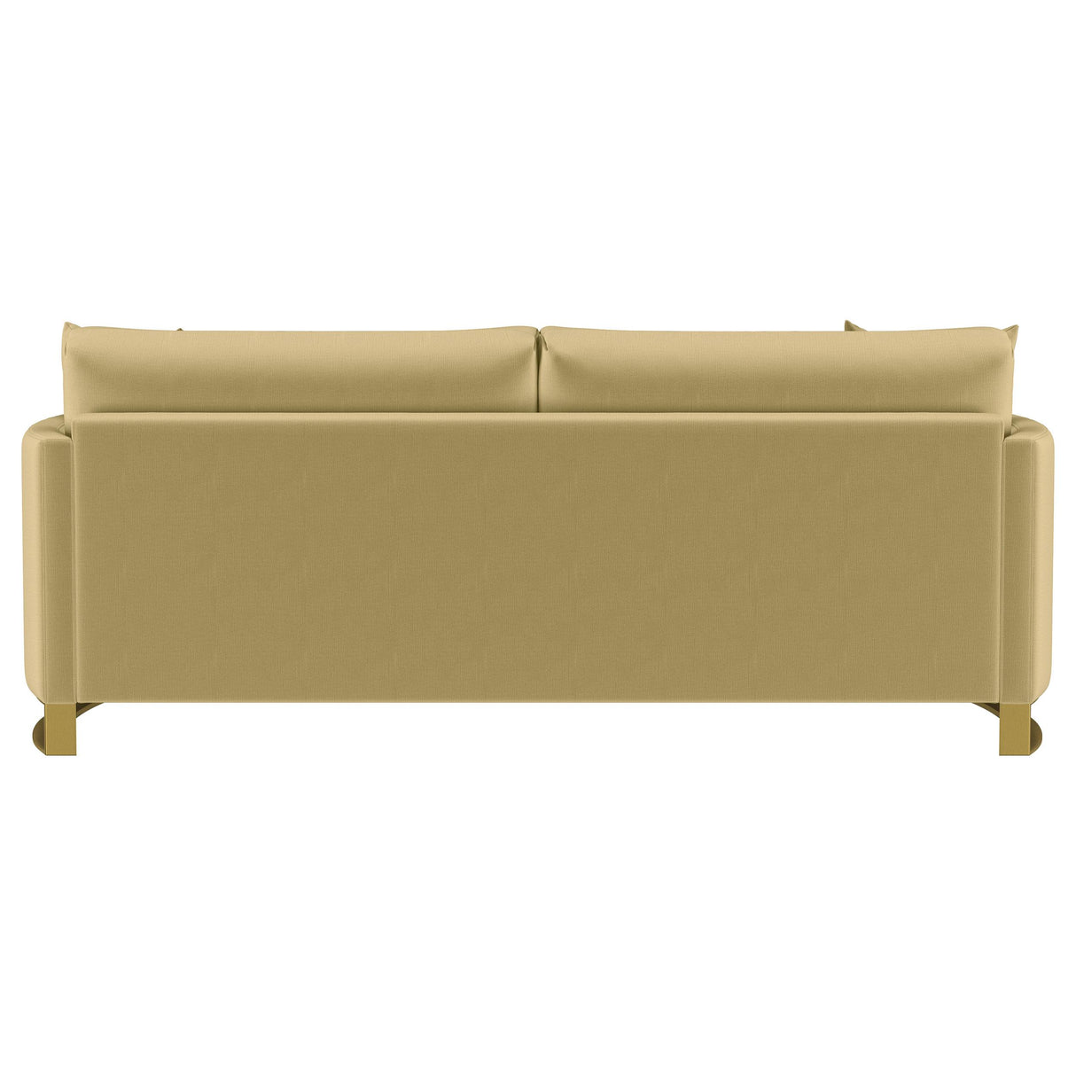 Corliss Camel Velvet Curved Track Arm Sofa from Coaster - Luna Furniture