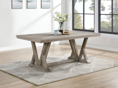 Cornelia Coastal Gray Rectangular Wood Dining Table from Coaster - Luna Furniture