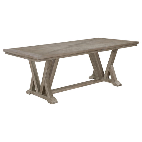 Cornelia Coastal Gray Rectangular Wood Dining Table from Coaster - Luna Furniture