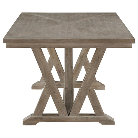 Cornelia Coastal Gray Rectangular Wood Dining Table from Coaster - Luna Furniture