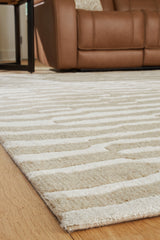 Corrbell Beige/White Medium Rug from Ashley Furniture - Luna Furniture