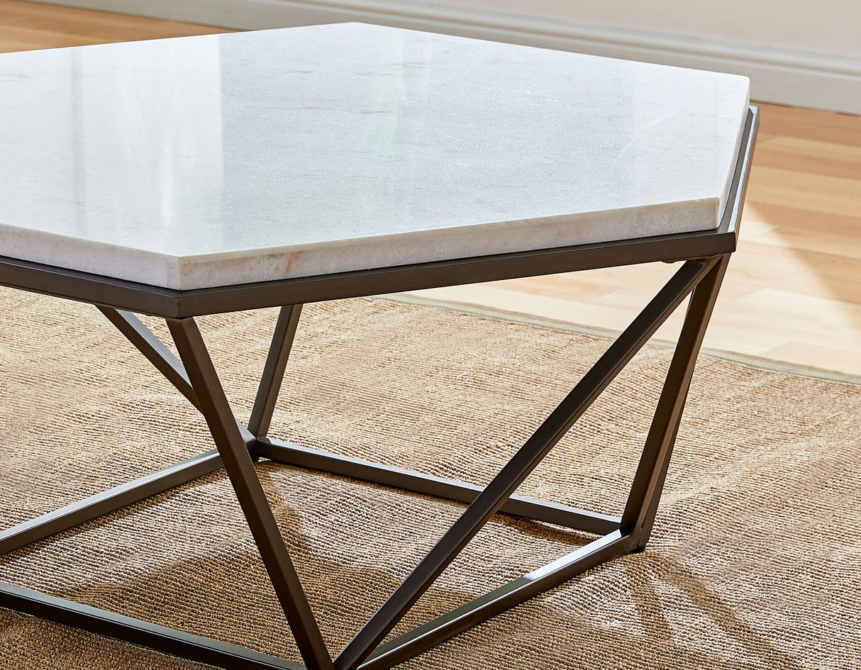 Corvus 3-Piece Marble Top Set(Cocktail & 2 End Tables) from Steve Silver - Luna Furniture