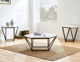 Corvus White Marble Top Hexagon Cocktail Table from Steve Silver - Luna Furniture