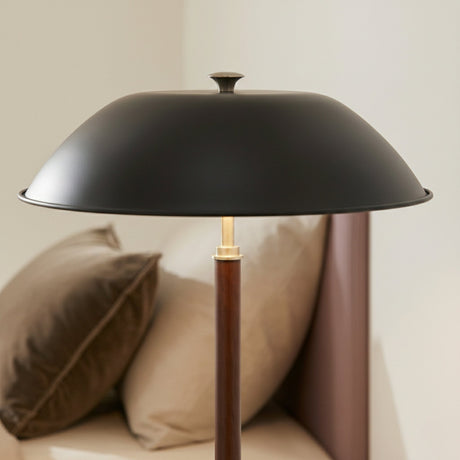 Cosmiclume Black Umbrella Shaped Table Lamp - Walnut - Bronze from Ashcroft Furniture - Luna Furniture