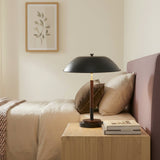 Cosmiclume Black Umbrella Shaped Table Lamp - Walnut - Bronze from Ashcroft Furniture - Luna Furniture