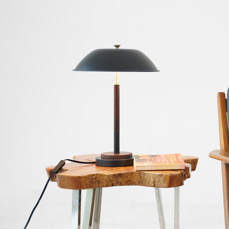 Cosmiclume Black Umbrella Shaped Table Lamp - Walnut - Bronze from Ashcroft Furniture - Luna Furniture