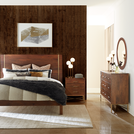 Cosmopolitan 69" Six Drawer Dresser in Honey Brown from Home Trends & Design - Luna Furniture