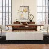 D'Orsay 79" Upholstered Bench in Beige Linen from Home Trends & Design - Luna Furniture