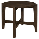 Cota Dark Brown 2-Piece Solid Wood Coffee and End Table Set from Coaster - Luna Furniture