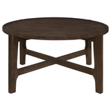 Cota Dark Brown 2-Piece Solid Wood Coffee and End Table Set from Coaster - Luna Furniture