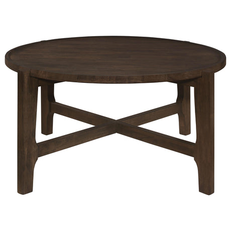Cota Dark Brown 2-Piece Solid Wood Coffee and End Table Set from Coaster - Luna Furniture