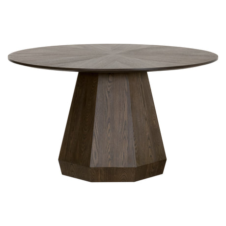 Coulter 54" Round Dining Table in Burnished Brown Ash from Essentials For Living - Luna Furniture