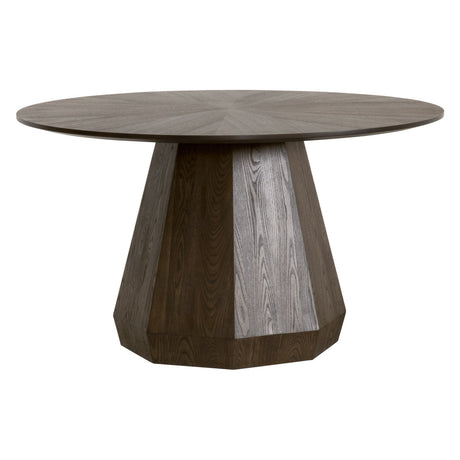 Coulter 54" Round Dining Table in Burnished Brown Ash from Essentials For Living - Luna Furniture