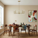 Courtyard Five Light Golden Brass Candle Light Chandelier 24"W × 17.75"H from Ashcroft Furniture - Luna Furniture