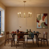 Courtyard Five Light Golden Brass Candle Light Chandelier 24"W × 17.75"H from Ashcroft Furniture - Luna Furniture