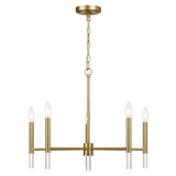 Courtyard Five Light Golden Brass Candle Light Chandelier 24"W × 17.75"H from Ashcroft Furniture - Luna Furniture