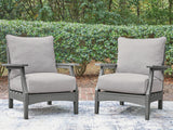 Cove Beach Gray Outdoor Lounge Chair with Cushion from Ashley - Luna Furniture