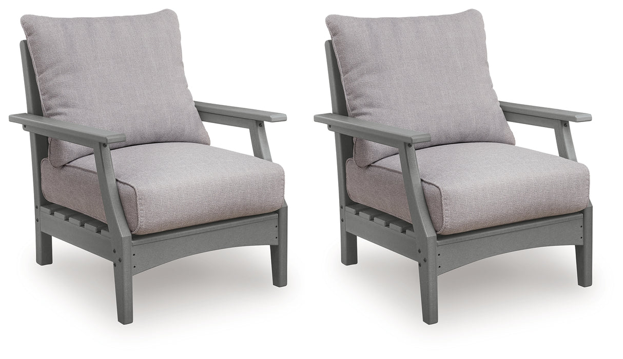 Cove Beach Gray Outdoor Lounge Chair with Cushion from Ashley - Luna Furniture