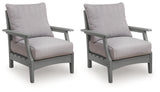 Cove Beach Gray Outdoor Lounge Chair with Cushion from Ashley - Luna Furniture