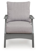 Cove Beach Gray Outdoor Lounge Chair with Cushion from Ashley - Luna Furniture