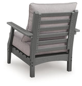 Cove Beach Gray Outdoor Lounge Chair with Cushion from Ashley - Luna Furniture