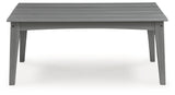 Cove Beach Outdoor Sofa and Loveseat with Coffee Table in Gray from Ashley Furniture - Luna Furniture
