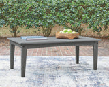 Cove Beach Outdoor Sofa and Loveseat with Coffee Table in Gray from Ashley Furniture - Luna Furniture