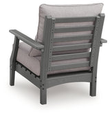 Cove Beach Outdoor Sofa with 2 Lounge Chairs in Gray from Ashley Furniture - Luna Furniture