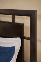 Covetown Full Panel Bed with Mirrored Dresser and Chest in Dark Brown from Ashley - Luna Furniture