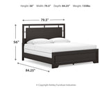 Covetown King Panel Bed with 2 Nightstands in Dark Brown from Ashley - Luna Furniture