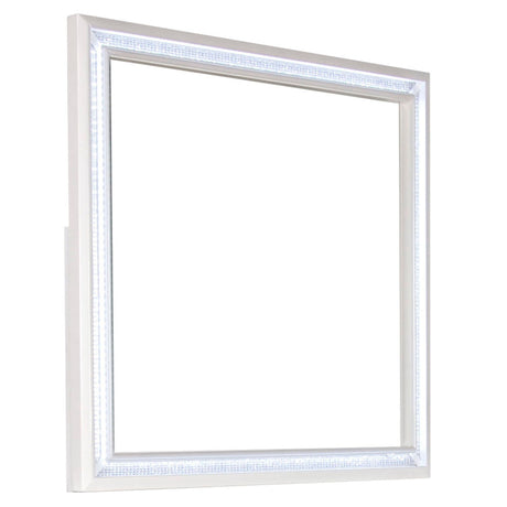 Cassie Illuminating Glam Mirror, Shimmering Pearl Finish (Mirror Only) from Steve Silver - Luna Furniture