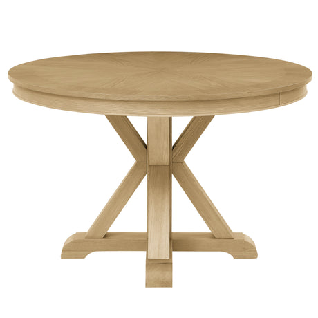 Rylie 48-inch Round Dining Table, Natural Finish from Steve Silver - Luna Furniture