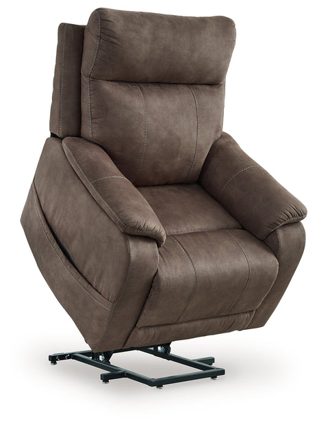 Crestmeade Espresso Power Lift Recliner from Ashley - Luna Furniture