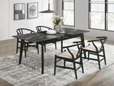 Crestmont Black 5-Piece Dining Set with Extension Leaf from Coaster - Luna Furniture