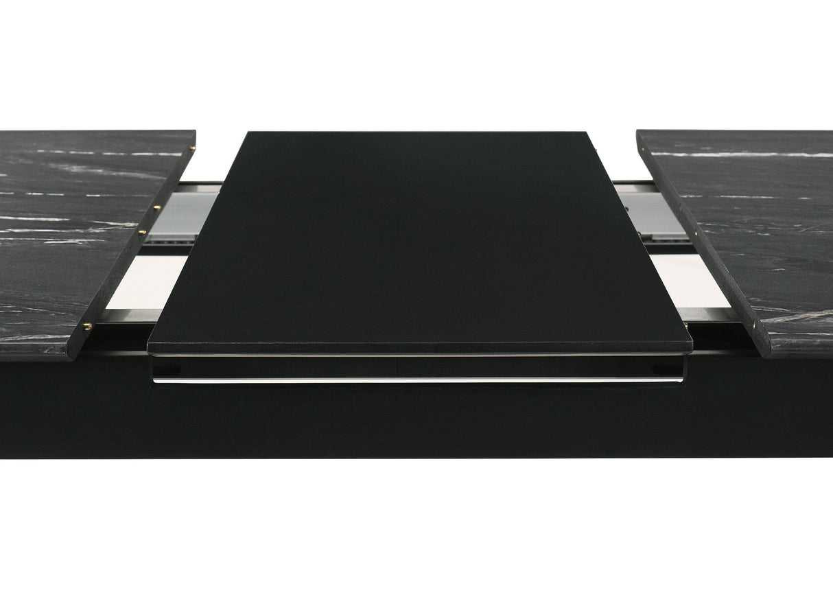 Crestmont Black 5-Piece Dining Set with Extension Leaf from Coaster - Luna Furniture