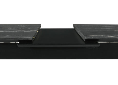 Crestmont Black 7-Piece Dining Set with Extension Leaf from Coaster - Luna Furniture