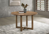 Crestmore Walnut Round Wood Dining Table from Coaster - Luna Furniture