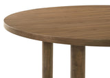 Crestmore Walnut Round Wood Dining Table from Coaster - Luna Furniture