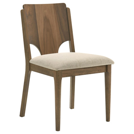 Crestmore Walnut 5-piece 46-inch Round Wood Dining Set from Coaster - Luna Furniture