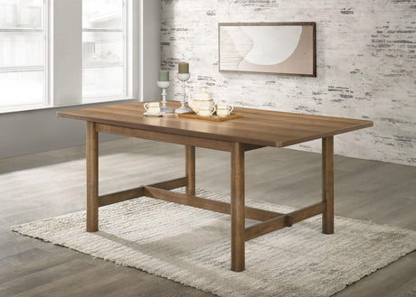 Crestmore Walnut Rectangular Wood Dining Table from Coaster - Luna Furniture