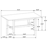 Crestmore Walnut Rectangular Wood Dining Table from Coaster - Luna Furniture