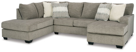 Creswell Stone 2-Piece Sectional with Ottoman from Ashley - Luna Furniture