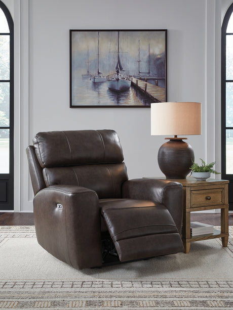 Crossplex Smoke Power Recliner from Ashley - Luna Furniture