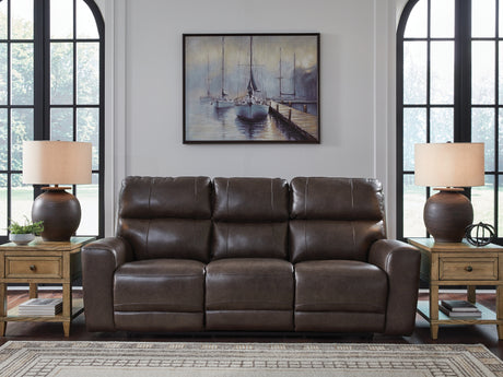 Crossplex Smoke Power Reclining Sofa from Ashley - Luna Furniture