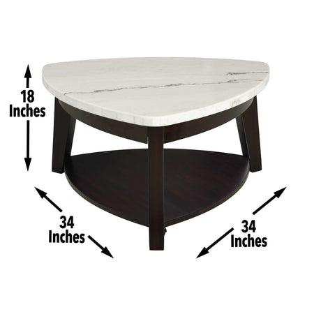 Francis Marble Top Cocktail Tbl w/Casters from Steve Silver - Luna Furniture