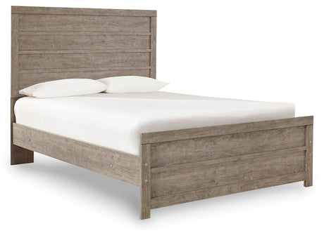 Culverbach Full Panel Bed with Mirrored Dresser and Chest in Gray from Ashley - Luna Furniture