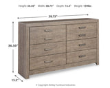 Culverbach Gray Full Panel Bed, Dresser, Chest and Nightstand from Ashley - Luna Furniture